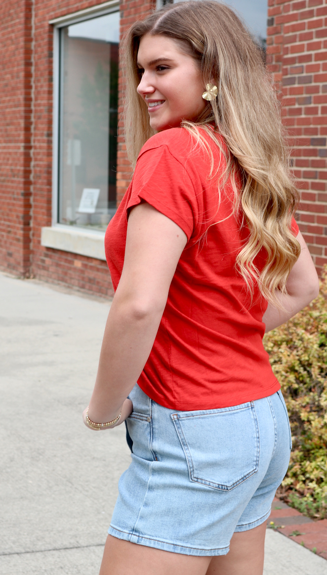 Modern Slub Tee | Cabana Red