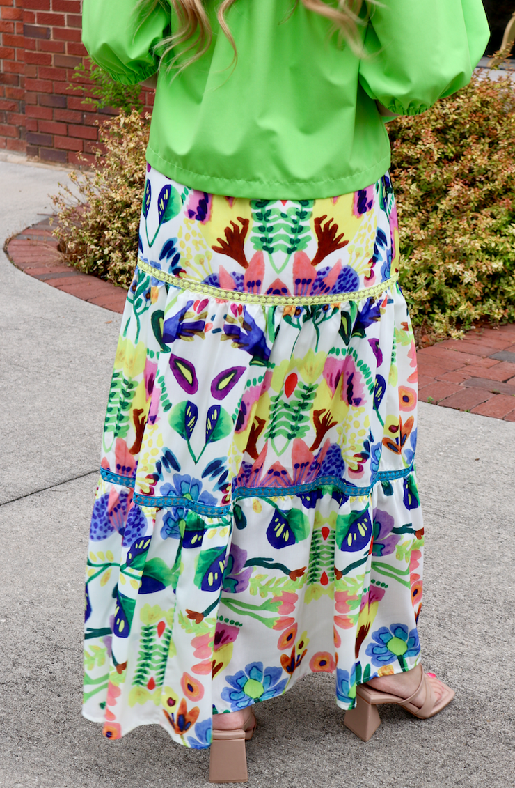 Island Art Tiered Skirt