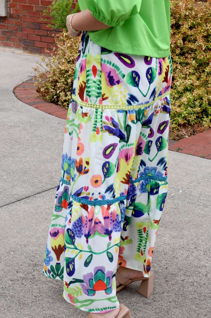 Island Art Tiered Skirt