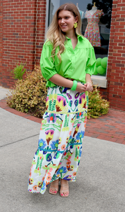 Island Art Tiered Skirt