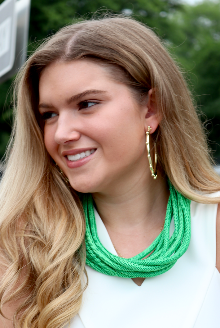 8 Strand Necklace | Kelly Green