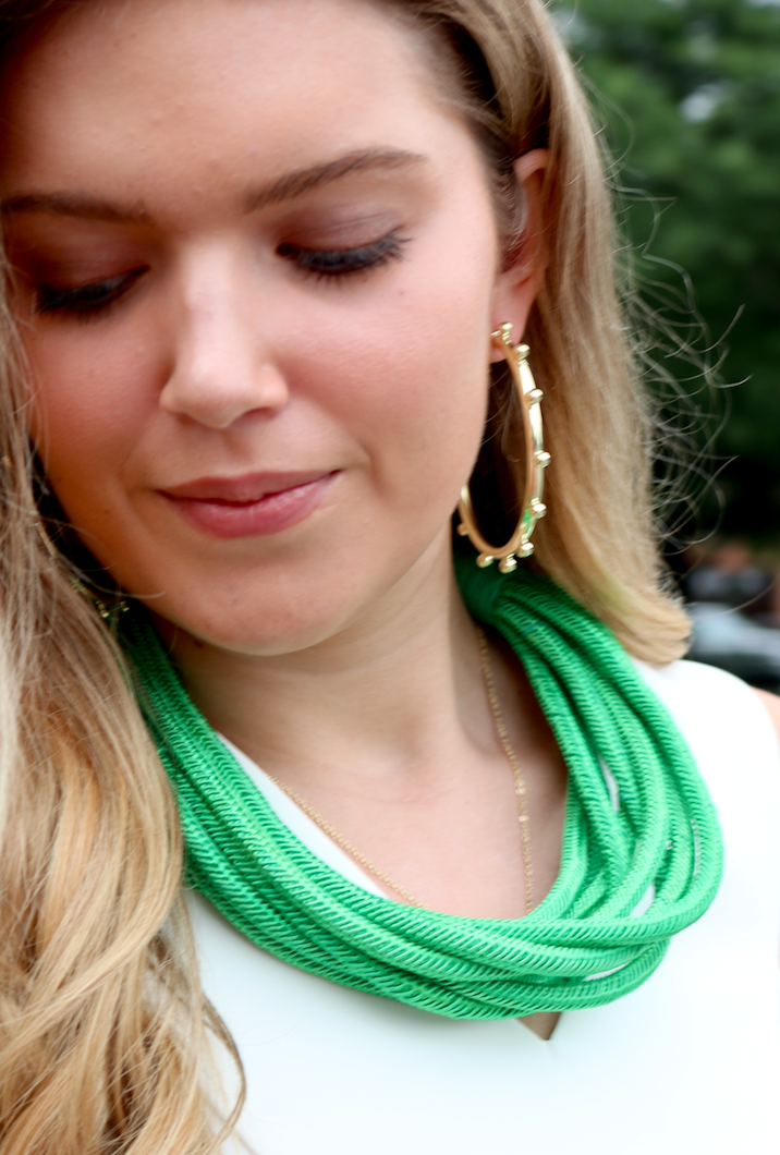 8 Strand Necklace | Kelly Green