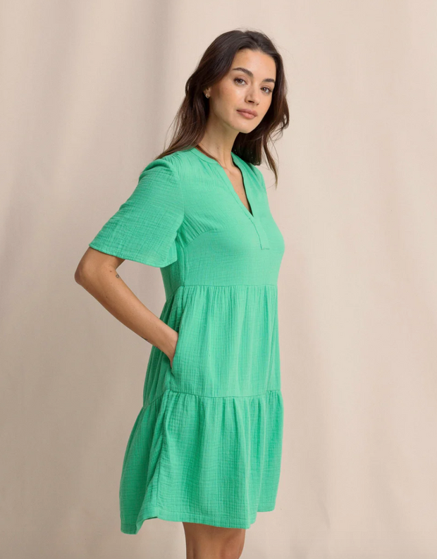 Harper Short Sleeve Dress | Simply Green