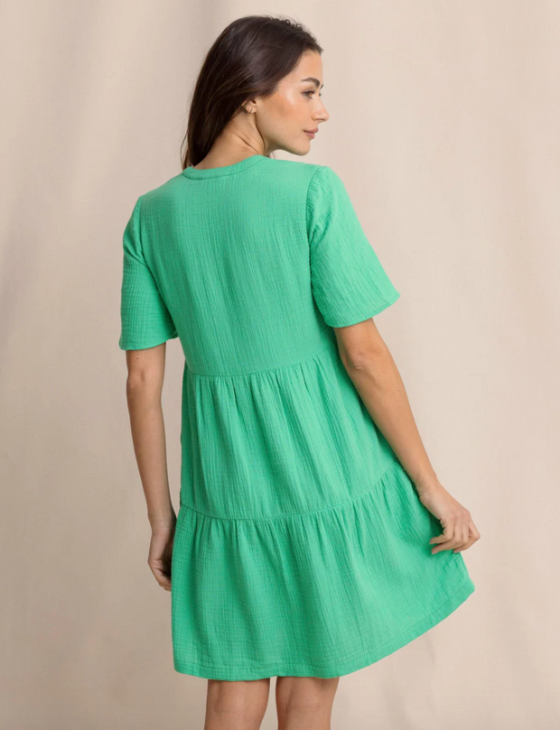 Harper Short Sleeve Dress | Simply Green