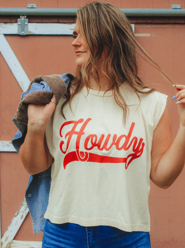 Howdy Western Vintage Cropped Tee