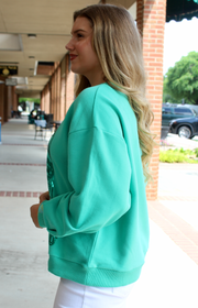 Emerald Green Queen Card Logo Sweatshirt