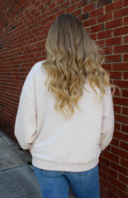Beige Queen Card Logo Sweatshirt
