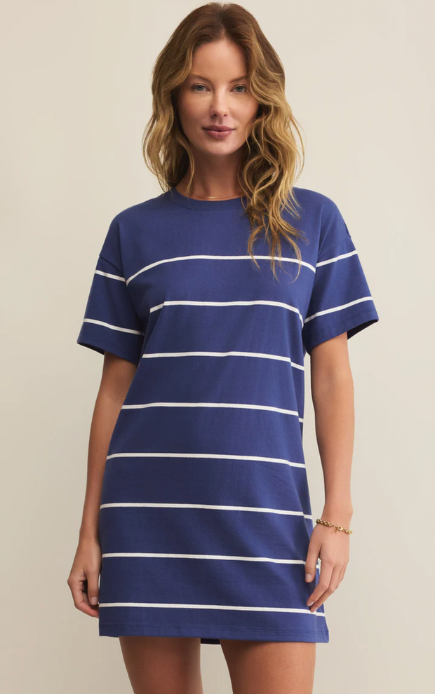 Sway Stripe Mini Dress | Yacht Blue