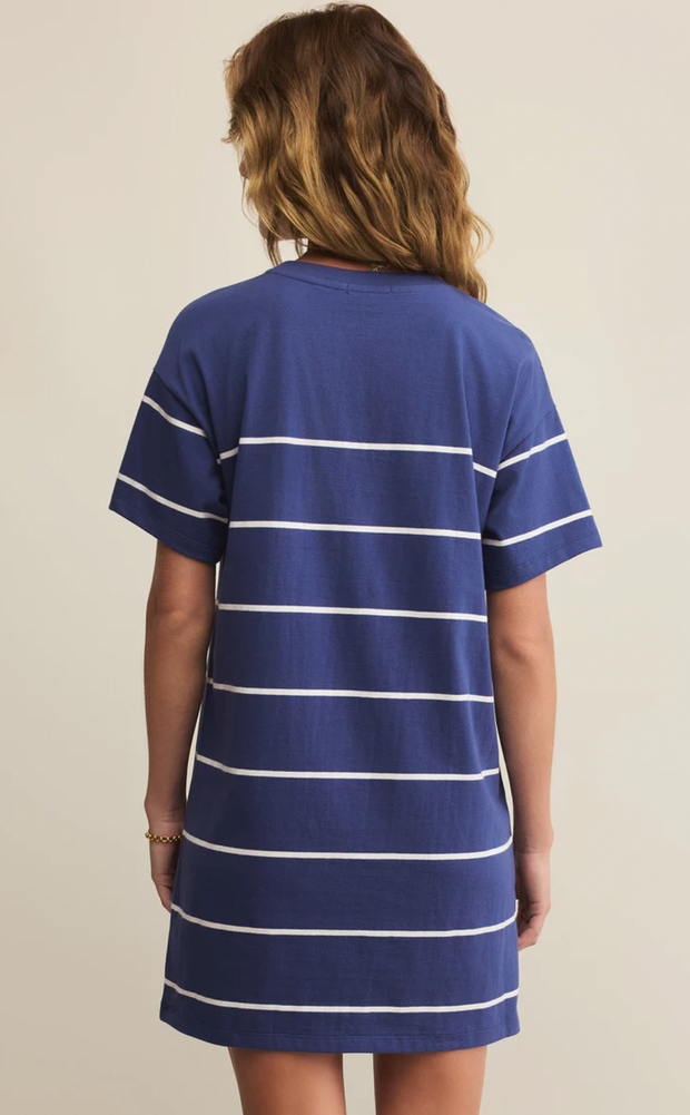 Sway Stripe Mini Dress | Yacht Blue