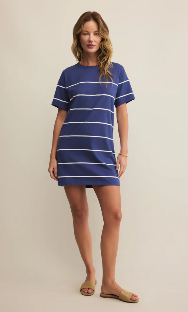Sway Stripe Mini Dress | Yacht Blue
