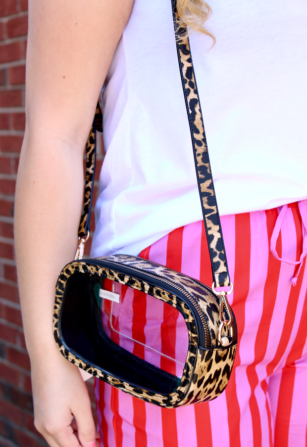 On The Prowl Clear Crossbody Purse