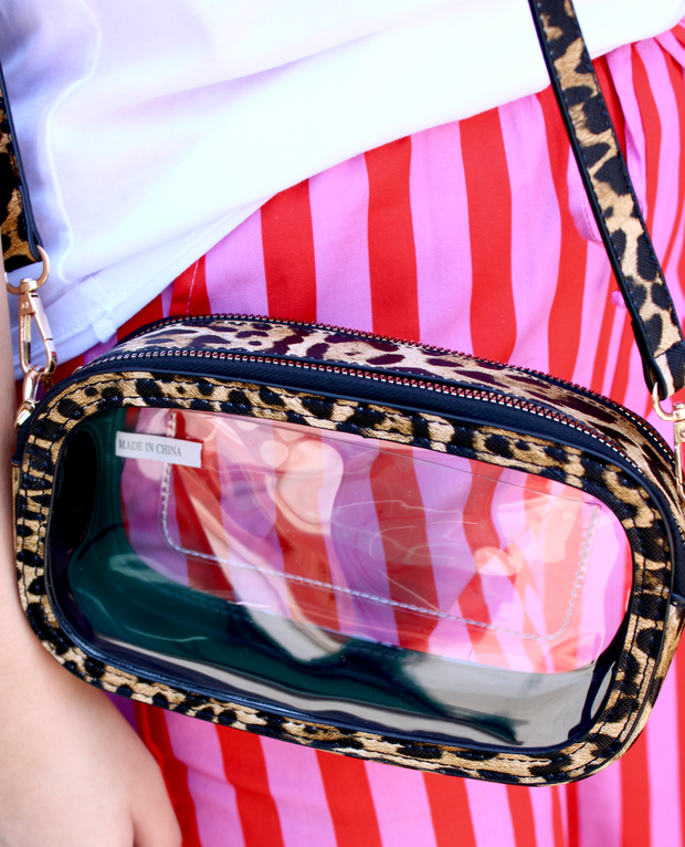 On The Prowl Clear Crossbody Purse
