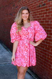 Sweet Savannah Scallop Dress