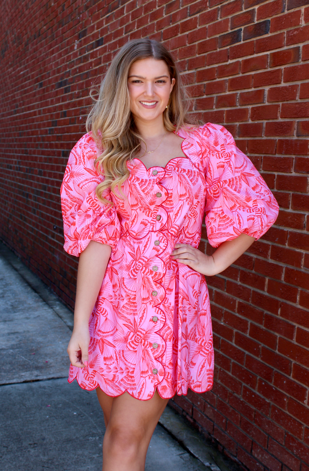 Sweet Savannah Scallop Dress
