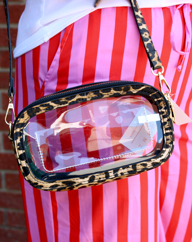 On The Prowl Clear Crossbody Purse