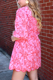 Sweet Savannah Scallop Dress