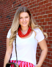 Gameday Slub 8 Strand Necklace | Red