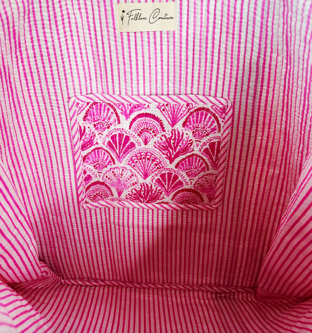 Quilted Tote | Pink Shell