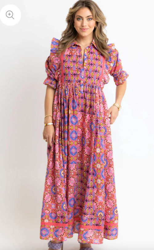 Kaleidoscope Eyelet Maxi Dress
