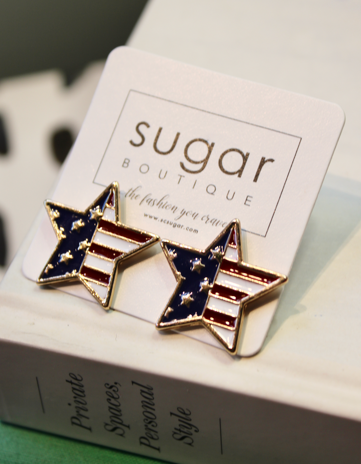 God Bless The USA Star Stud
