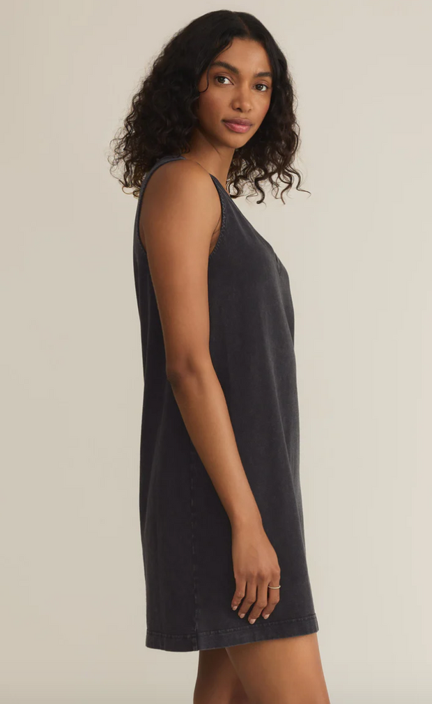 Sloane V-Neck Mini Dress | True Black