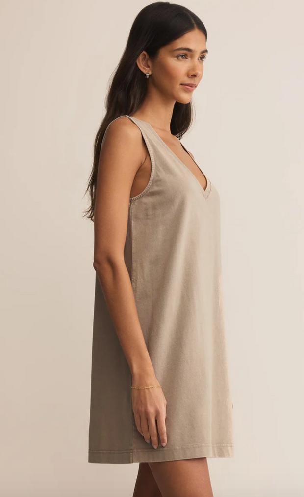 Sloane V-Neck Mini Dress | Pebble Moon