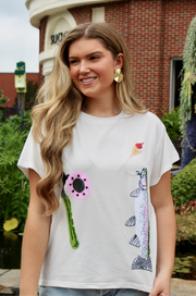 Fishing Pole Sequin Fishing Tee