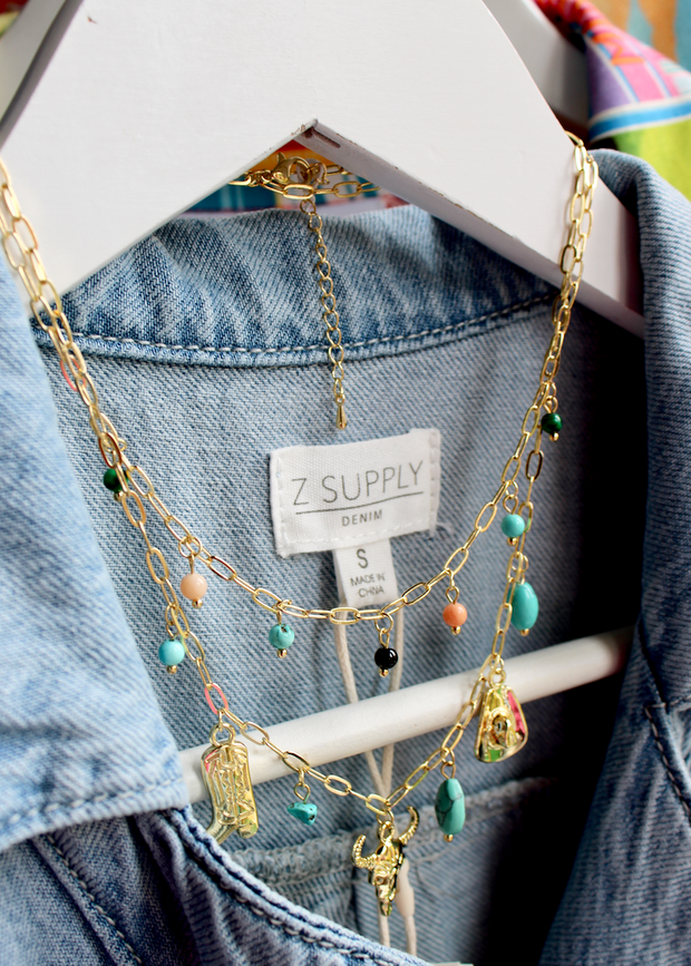 Waco Western Charm Necklace
