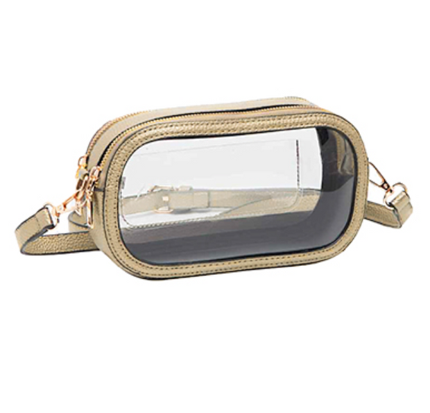 Go for the Gold Clear Crossbody Purse