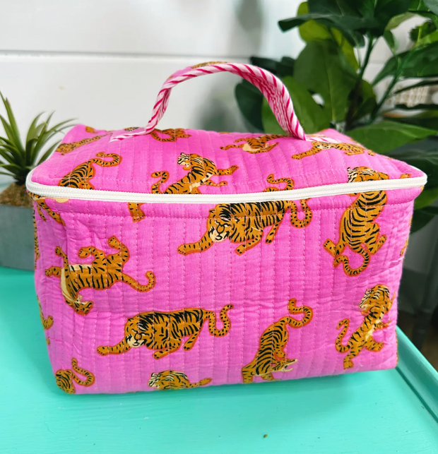 Travel Toiletry Case | Pink Tigers