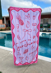 6/14 PREORDER :: Sippin on Sunshine | Quick Dry Towel