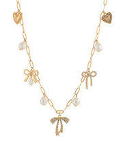 Preppy Bow Charm Necklace