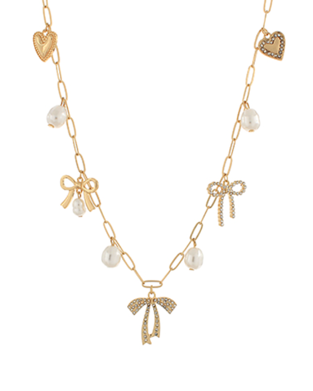 Preppy Bow Charm Necklace
