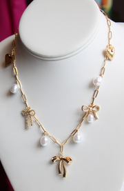 Preppy Bow Charm Necklace