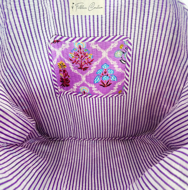 Quilted Tote | Purple Wildflower
