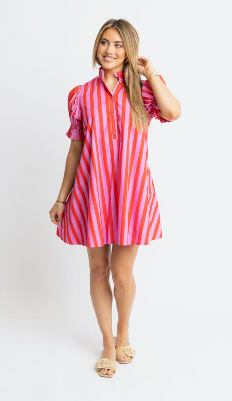 Summer Stripes Tie Back Dress