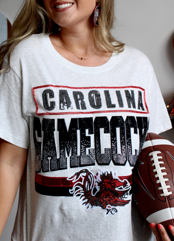 Grey Carolina Gamecocks Vintage Tee