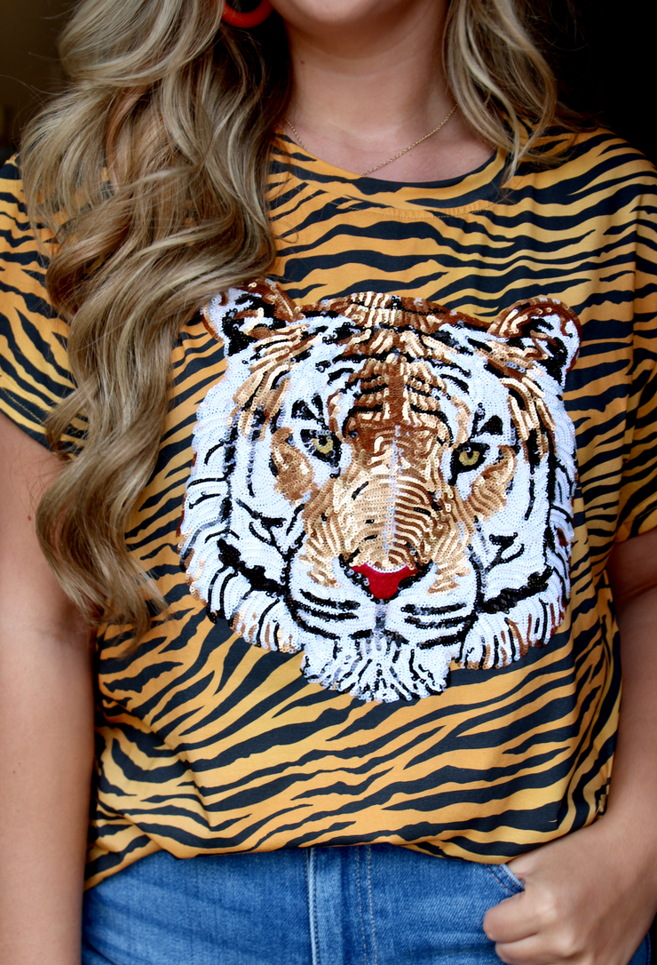 Tiger Mania Tiger Print Tee