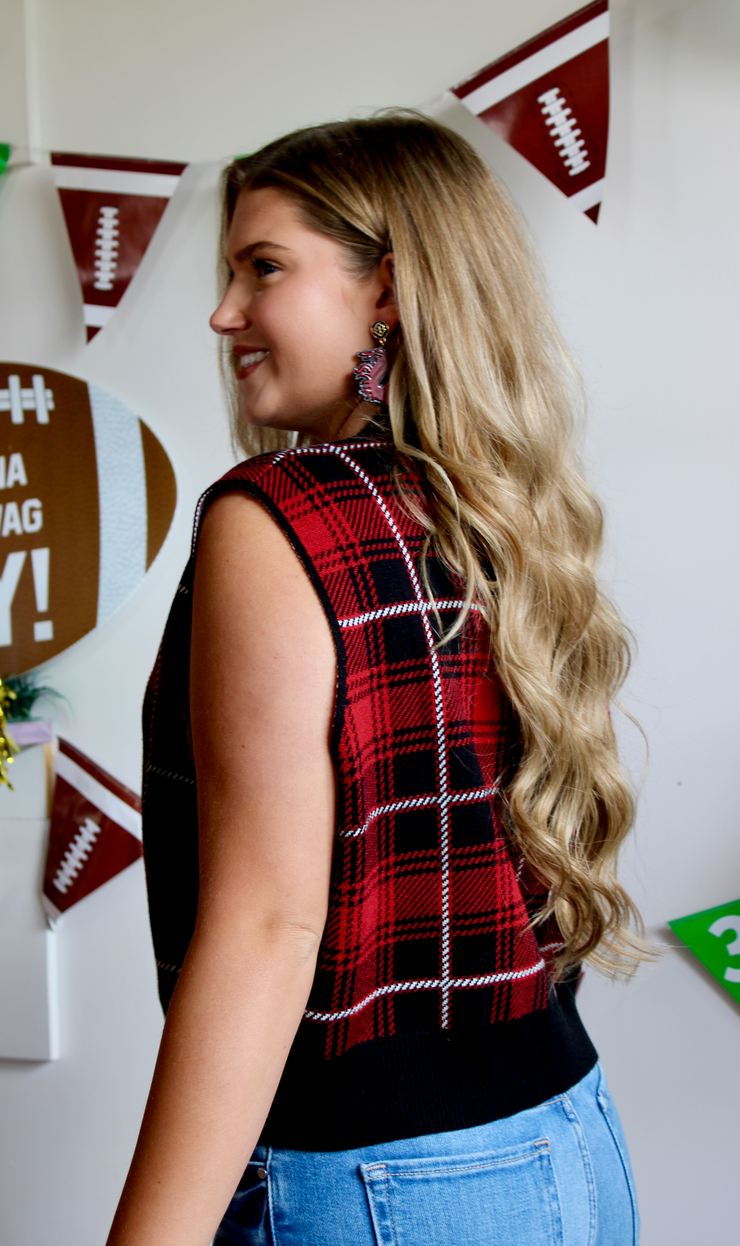 South Carolina Plaid Mascot Sweater Tank