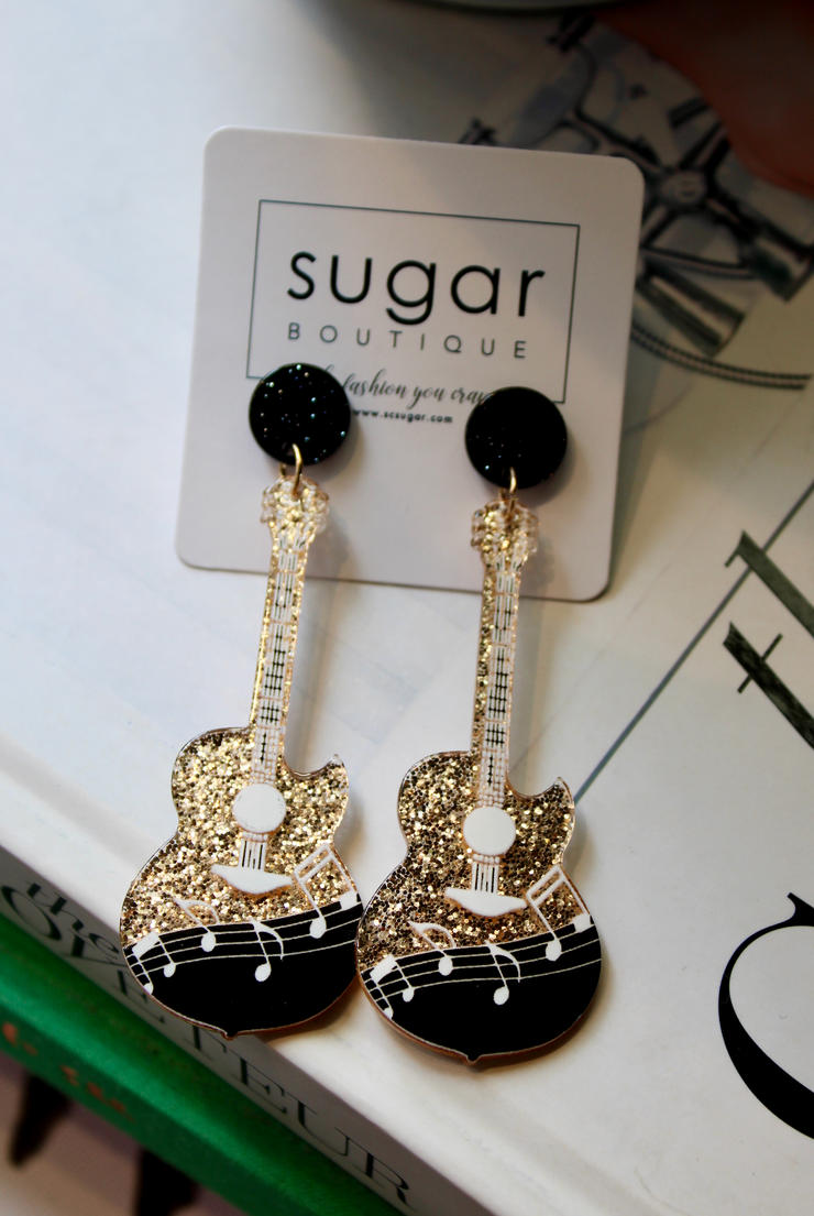 Graceland Guitar Earring