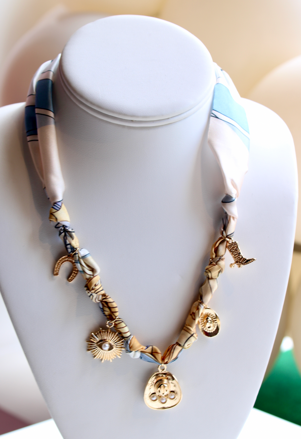 Out West Scarf Charm Necklace