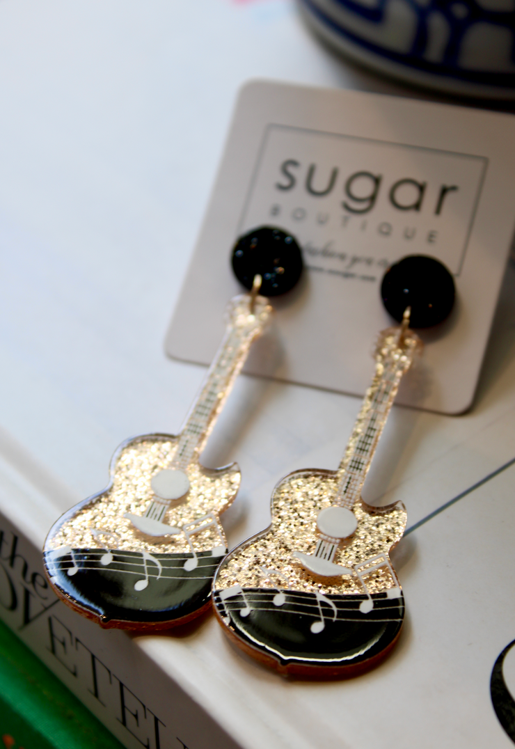 Graceland Guitar Earring