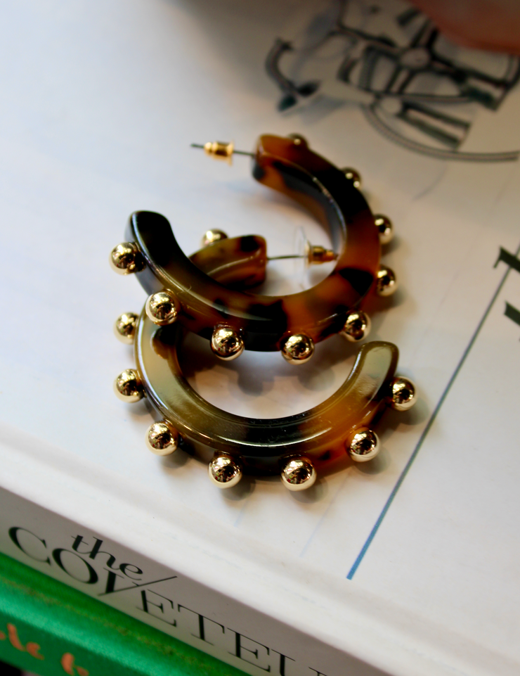 Tortoise Stud Hoop