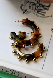 Tortoise Stud Hoop