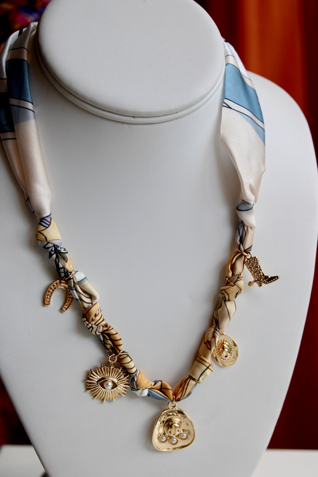 Out West Scarf Charm Necklace