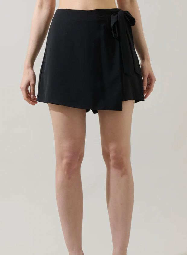 Rinni Wrap Skort | Black