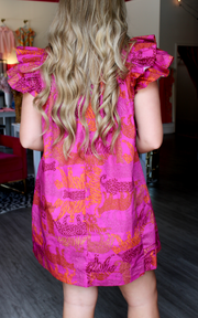 Wild at Heart Flutter Sleeve Dress