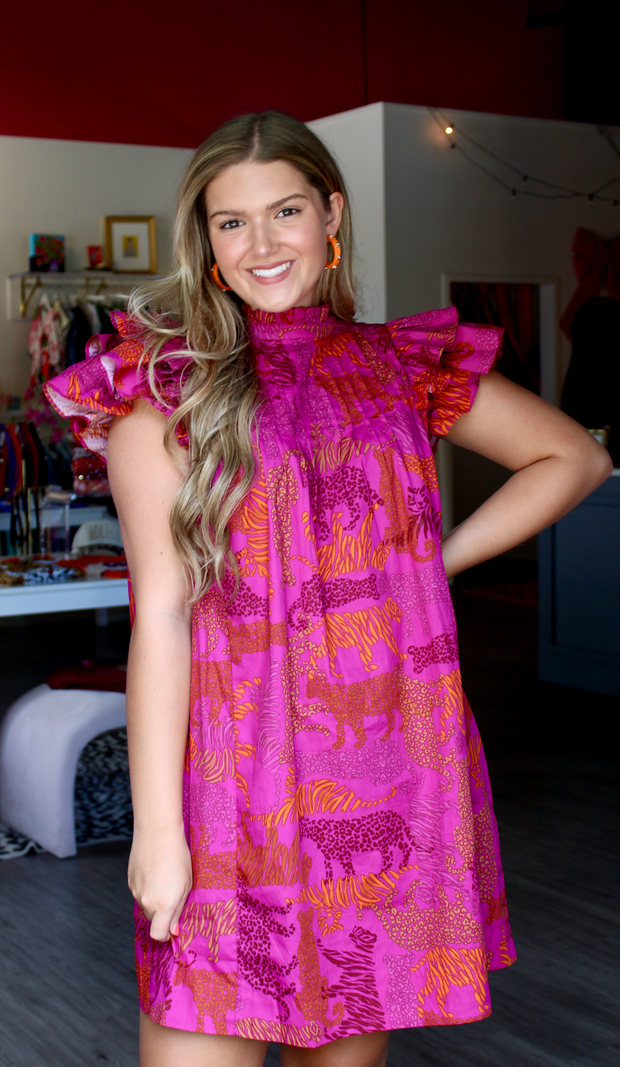 Wild at Heart Flutter Sleeve Dress