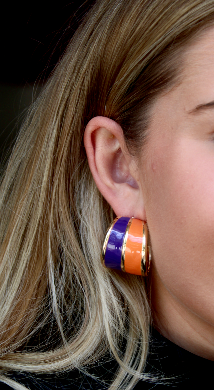 Two Tone Gameday Hoop | Orange + Purple