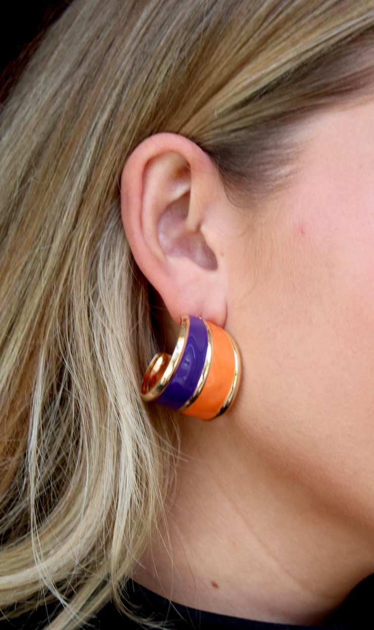 Two Tone Gameday Hoop | Orange + Purple